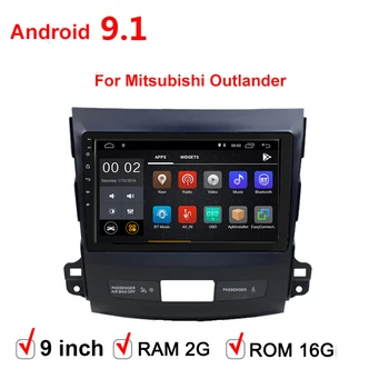 

9 inch Android 9.1 2 Din Car Multimedia Stereo DVD Player For Mitsubishi Outlander 2006 2007 2008-2010 2011 Navigation GPS Radio