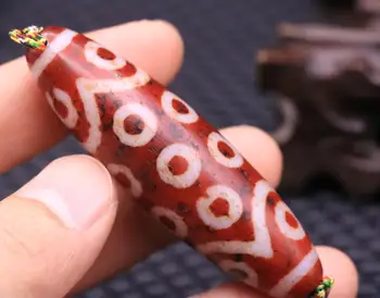 

Unique Magic Power Tibetan Old Agate 21 Eye Totem dZi Bead Amulet Pendant 70mm