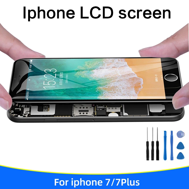 Для iPhone 7 ЖК-дисплей Оригинальный 3D сенсорный экран дигитайзер Aseembly мобильный