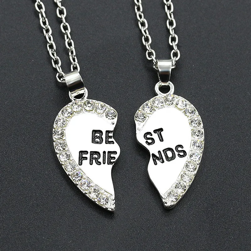 Колье дружбы в форме сердца с надписью Best Friends|Ожерелья подвеской| |