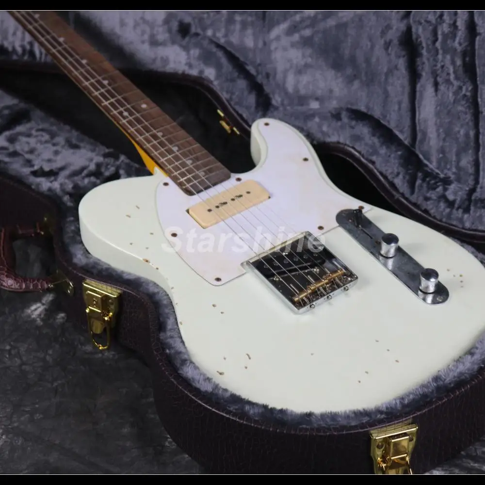 

2019 Hot Sell Relic TL Electric GuitarZ-ZS4 P90 pickups Strings Thru Body Maple Neck ASH Body