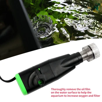 

Clean Up Surface Fish Tank Circulation Oil Film Remove Black Practical Mini Aquarium Filter Accessories Electronic