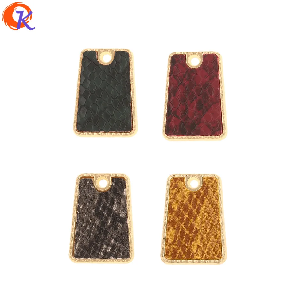 

Cordial Design 50Pcs 18*25MM Jewelry Accessories/Charms/Hand Made/Trapezoid Shape/Snakeskin Effect/DIY Making/Earring Findings