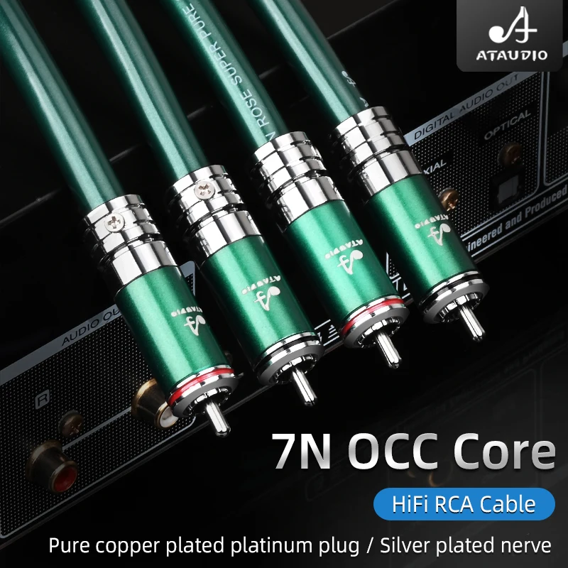 Fidelidade Cabo Rca Hi-end 6n Occ 2rca Macho ao Cabo de Áudio Masculino Interconnct para cd e Amplifer um Par de Alta - Image 4