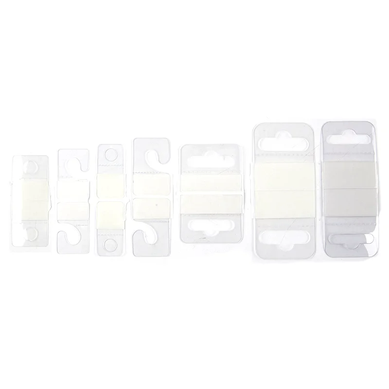 PVC Slot Hole Adhesive Hang Tags Hook Merchandise Box Bag Hangers Display PVC Aircraft Hole Hook 100pcs adhesive hook handbag hanger plate hangers
