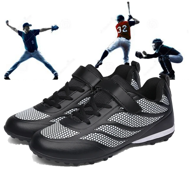 Boys girls breathable baseball shoes men women spikes sneaker non slip outdoor sport shoes baseball training