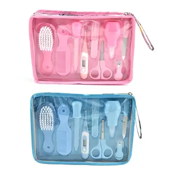 

9Pcs Baby Nail Clipper Grooming Kit Newborn Daily Care Set Thermometer Hair Comb Kit Healthcare Accessories