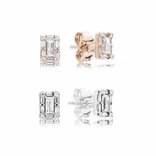 Сверкающие Геометрические Квадратные серьги-гвоздики Простые Модные серьги для женщин вечерние ювелирные изделия на Рождество