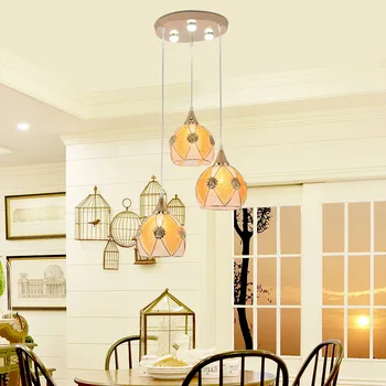 

Sale Led chandelier bar modern minimalist chandelier three restaurant personality table creative Nordic lamps