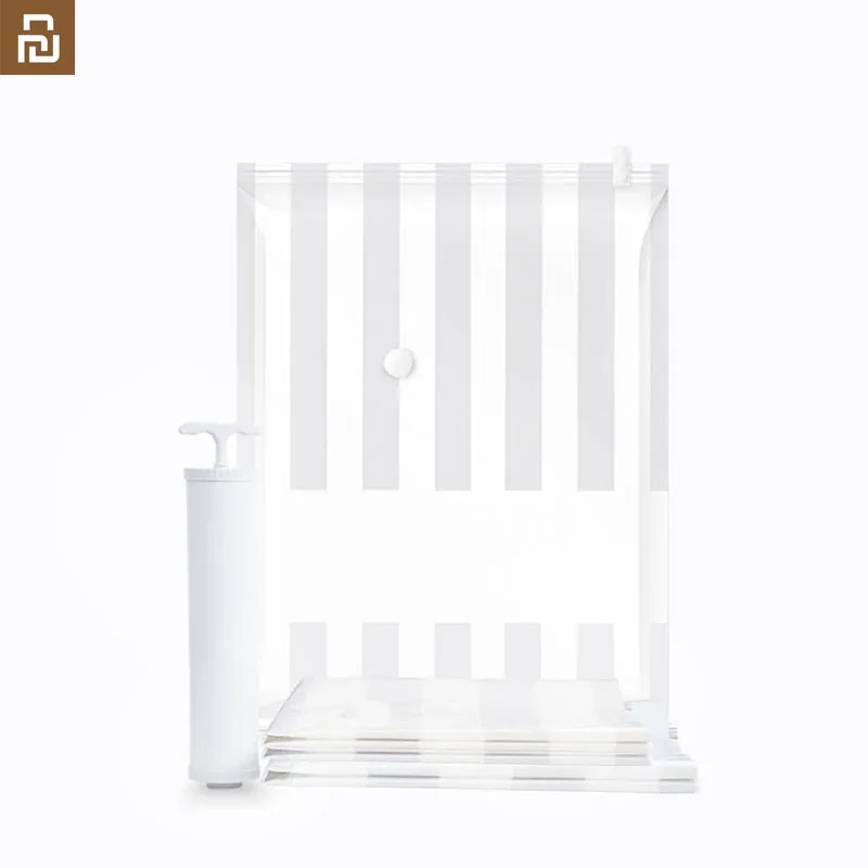 11pcs New Youpin Smart Vacuum Bag Folding Scan QR Code Storage Sealed Clothes Compression Organizer With Hand Air Pump | Электроника