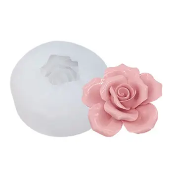 

DIY Crystal Epoxy Mold 3D Flower Shape ]Mirror Silicone Mould Cake Decor Molds