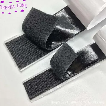 

25 Meters Black White Hook and Loop Fastener Tape Magic Nylon Sticker Adhesive Loop Disks Velcros 3M Glue 16/20/25/30mm DIY