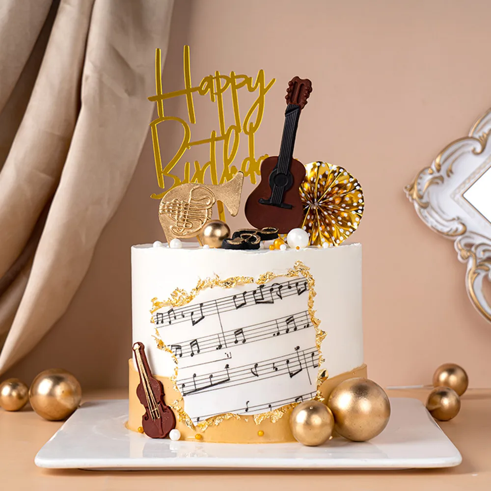 Cake Topper Violin Musical Instrument Musical Note Chocolate Fondant  Silicone Mold Cake Decoration Ornaments Plug-in Baking Tool - Cake  Decorating Supplies - AliExpress