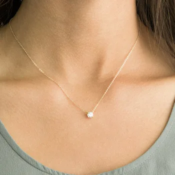 

Necklace Fashion Simple Women Accessories Versatile Zircon Choker