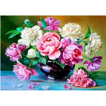 

Diamond Embroidery Flower Diy Diamond Painting Kits Rhinestone Pictures Diamond Mosaic 5d Icon Home Decoration Square Full
