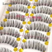 10 пар, накладные ресницы, ресница ручной работы, натуральные накладные ресницы, накладные ресницы, синтетические волосы, макияж, искусственные ресницы# TW06