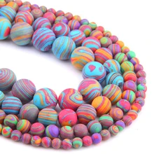 VINSWET натуральный цвет малахитовые Матовые Круглые бусины с рассыпчатым камнем для самостоятельного изготовления ожерелья, браслетов, ювелирных изделий, размер 4, 6, 8, 10, 12