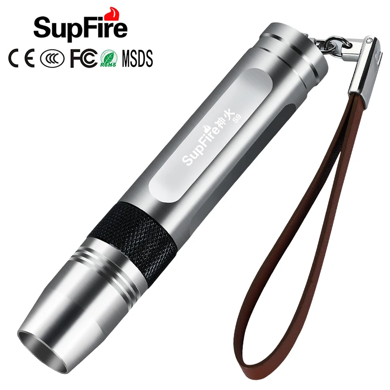 

Supfire Expert Jade Flashlight S9 EDC LED Portable Flash Light Yellow Light for Jewellery Emerald Amber Linterna LED Hand Light