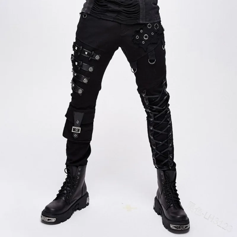 Pantalones Para Hombres Webblel Women Punk Punk Pantalones Ropa Gótica Con Decoración De Metal Cremallera De 43,23 € | DHgate