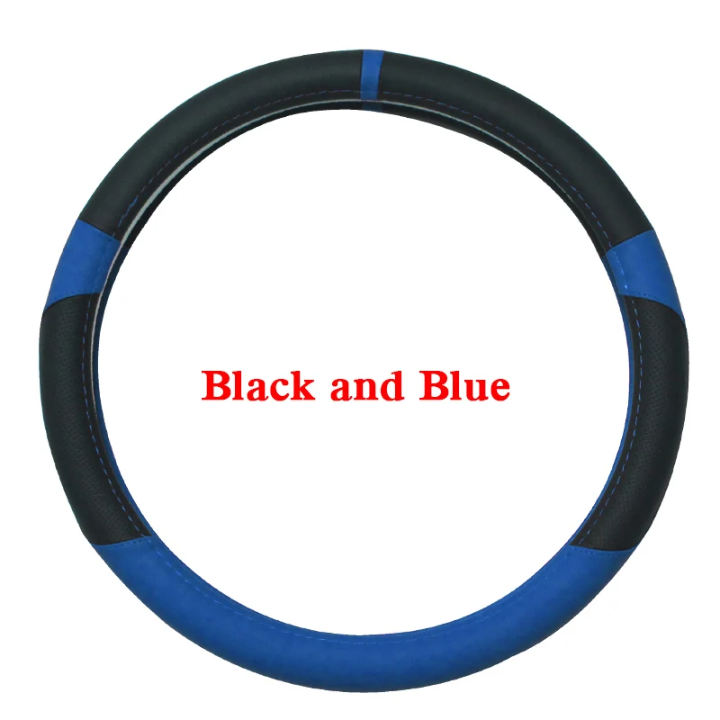 Black Blue Автомобильный Стайлинг для Toyota Corolla E190 E200 E210-Н. В., кожаный чехол на руль, аксессуары для интерьера - Название цвета: Black Blue