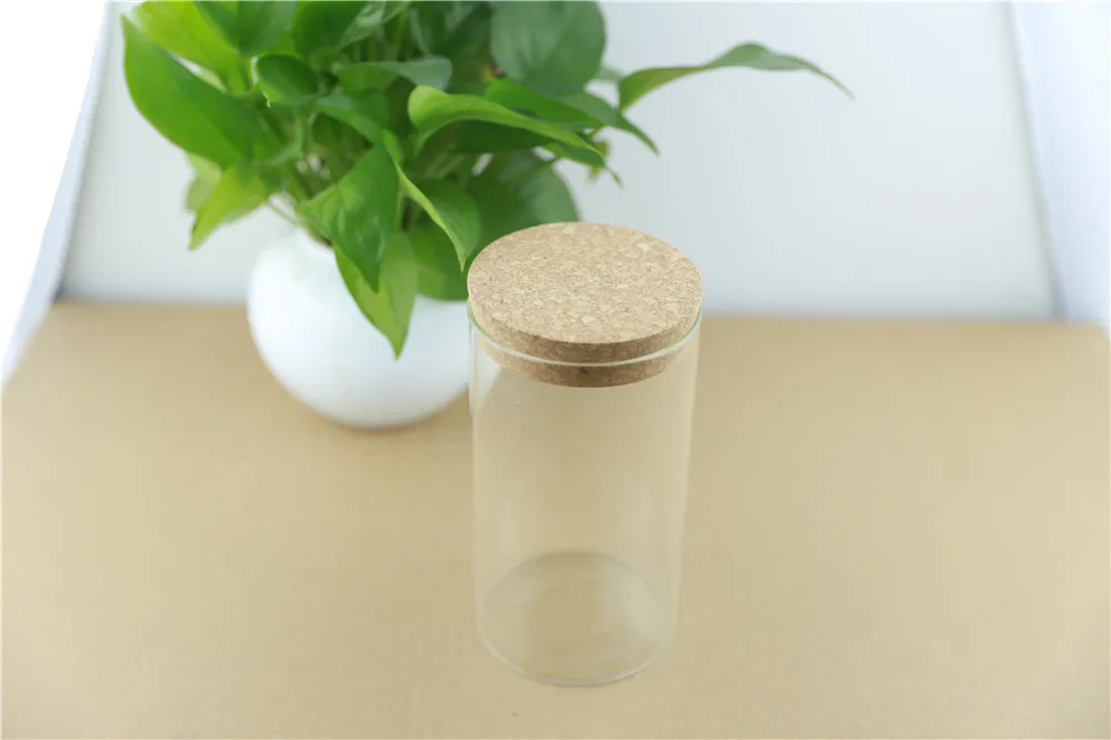 8.5-150mm 4pcs 700ml Kitchen Storage Glass Bottle Food Jar Container Transparent Storage Can Containers Cork Glass Bottles Jars (8)