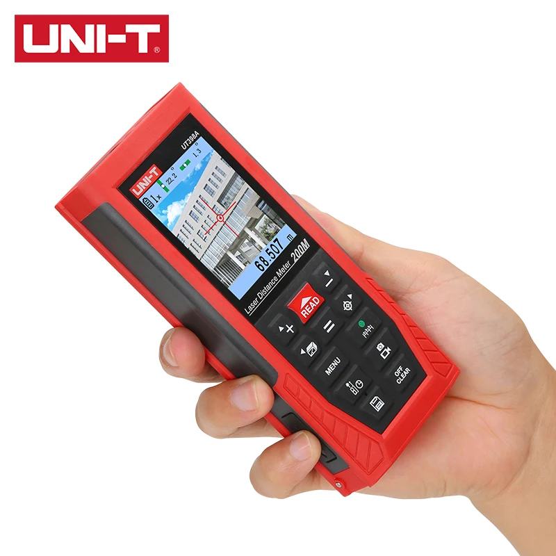 UNI T 200 м лазерный дальномер UT398A HD LCD цветной экран дисплей 4x цифровой зум восемь