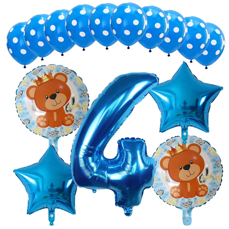 15 шт./лот Teddy Bear Классические игрушки Globos Фольга воздушные шары с гелием Happy шары ко дню рождения Надувные игрушки Baby Shower вечерние поставки
