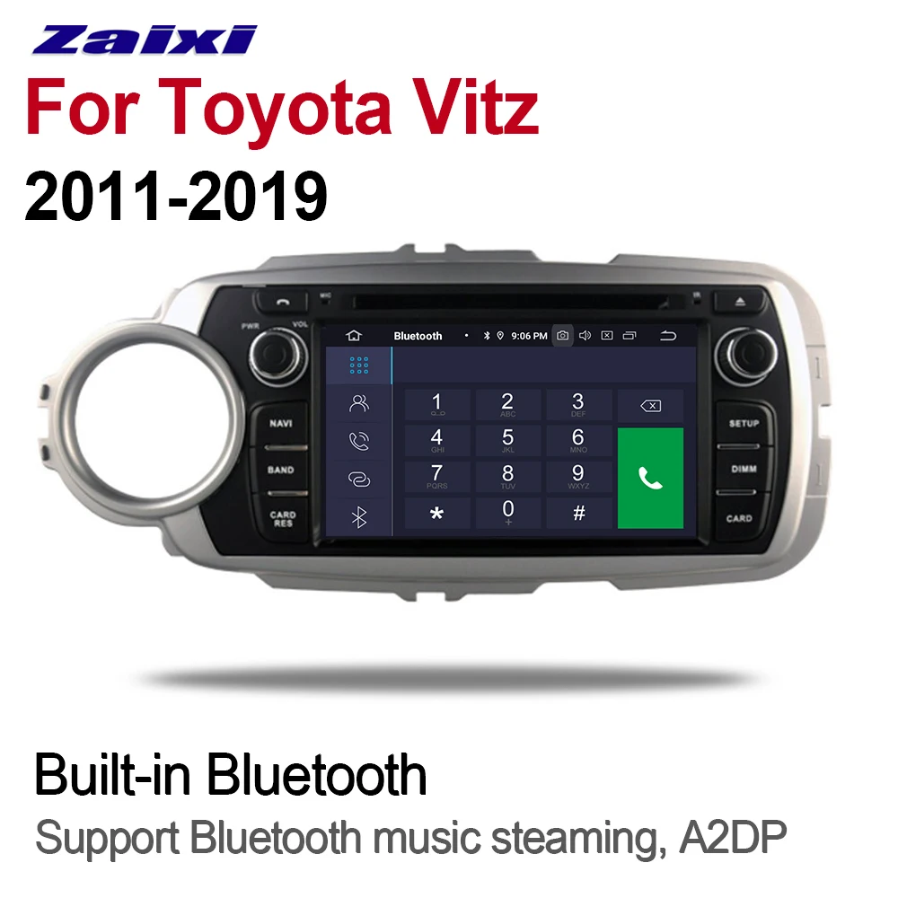 Автомобильный dvd на основе Android для Toyota Vitz 2001 2003 2005 2008 2010 2012 2015 2016 2017 2018 2019 GPS