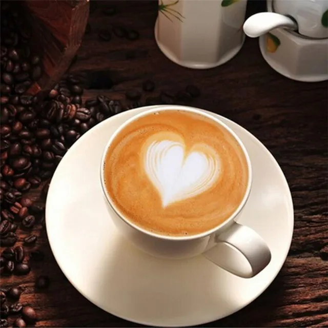 19Db Coffee Barista Art Stencil Cappuccino Nyomtatás Szerelvény Penész Divatos Kávé Tej Torta Pennye Dekoráció Kávéfőző Szerszámok - Image 5