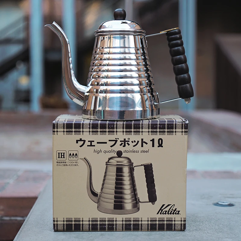 Япония Kalita 1L нержавеющая сталь кофе капельница горшок кран рот чайник кофейник