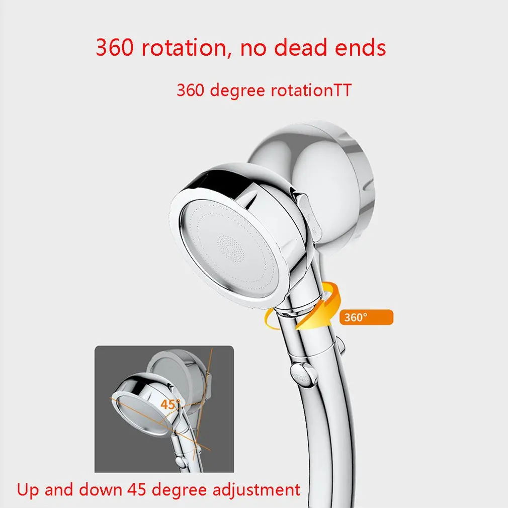 

Durable Negative Ion Shower Pressurized Water-Saving Hand Home Shower One Button Detachable Set