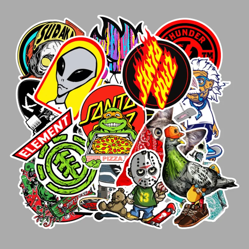 

100Pcs Skateboard Motorcycle Stickers Refrigerator Laptop Computer Sticker Waterproof Wholesale Custom TZC08G