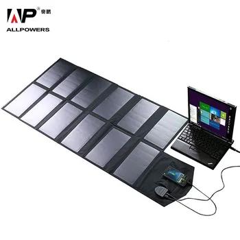 

ALLPOWERS Solar Panel 80W Camping Folding Solar Battery Charger USB Portable Power Bank for Phones Laptops 18V 12V Car Battery