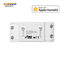 Wi-Fi умный одиночный релейный переключатель модуль 10А Выход работает с Apple HomeKit для Умный дом светильник управления
