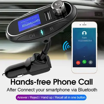 

T12 ABS Bluetooth MP3 Music Player FM Transmitter Hands-free Call Car Charger