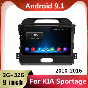 

2G+32G 9" 2din Android 9.1 Car Radio stereo Multimedia Video Player Navigation GPS 2 din For KIA Sportage 2010 2011-2016 no dvd
