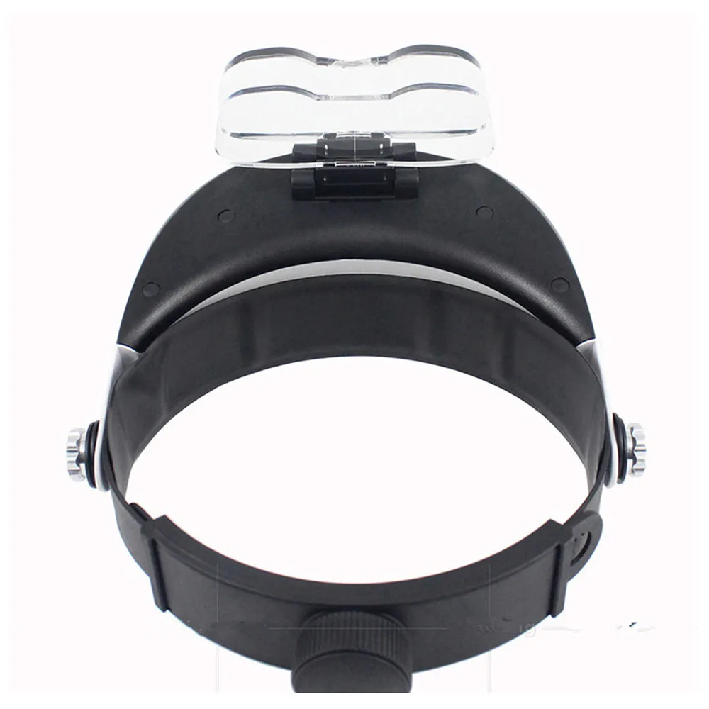 LED Lamp Lighting Wearing Head Magnifier Glasses Magnifier Repair Reading Magnifying Glass Loupe for Old Man Elderly People
