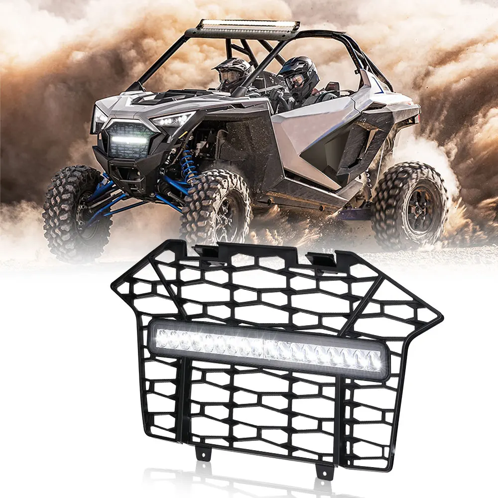 Kemimoto Utv Rzr Front Bumper Mesh Grille Grill 2020 2021 2022 For