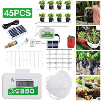 

Intelligent 10m Automatic Micro Drip Irrigation System Solar Energy Charging Garden Irrigation Spray Self Watering Timer Kits