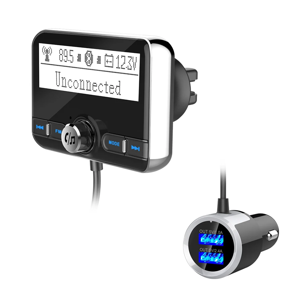 2,4 дюймовый экран Bluetooth Handsfree fm-передатчик беспроводной автомобильный fm-модулятор Автомобильный MP3-плеер автомобильный комплект