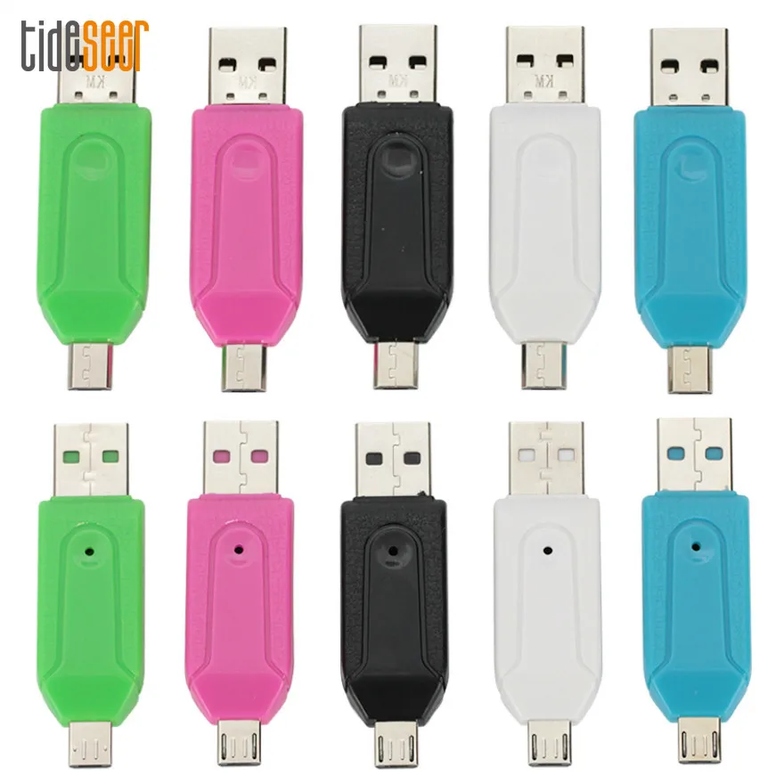 5 цветов 2 в 1 микро USB двойной