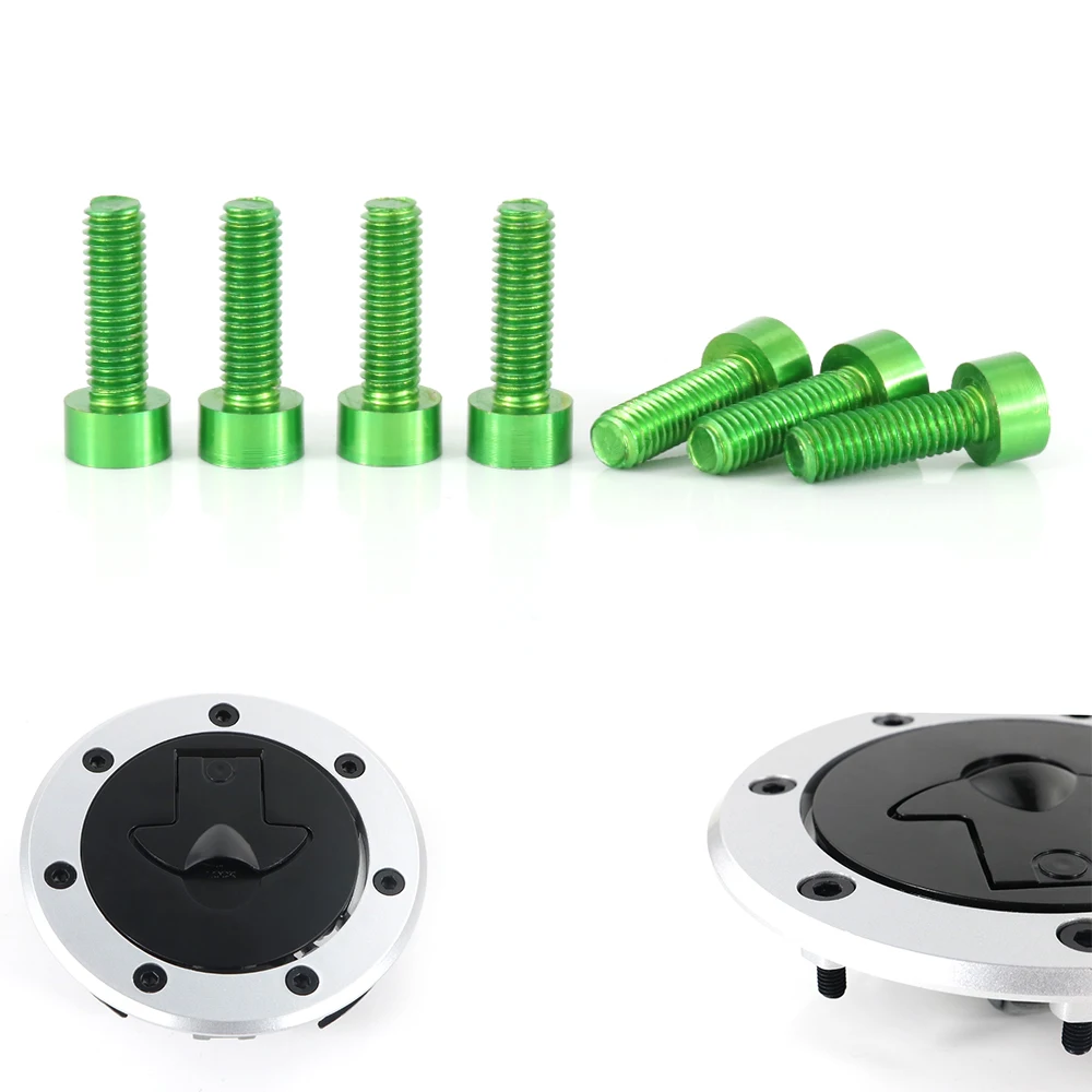 

Motorcycle Accessories ALLOY Petrol Gas Tank Cover Fuel Cap Bolts Screws For Kawasaki ZR400 Ninja500 NINJA 500
