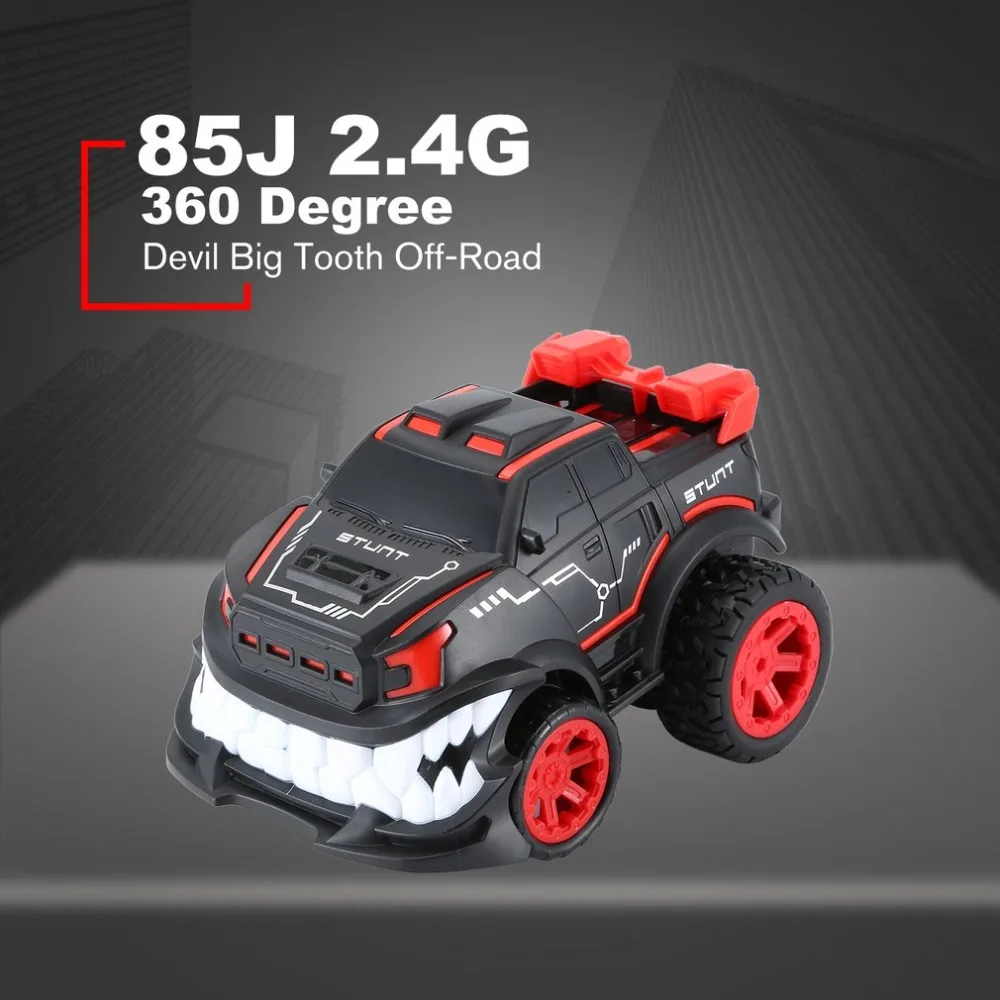 New 85J 2.4G Special Effects 360 Degree Vertical Rotary Remote Control Vehicle Devil Big Tooth Off-Road Electric Model Toy