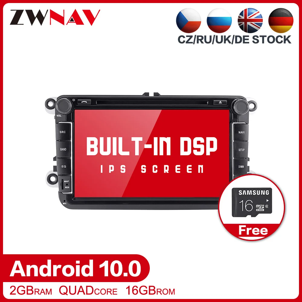 Android 10,0 автомобильный мультимедийный плеер 2 Din для Skoda/Seat/Volkswagen/VW/Passat b7/POLO Wifi Аудио Радио Авто Стерео dvd аудио gps
