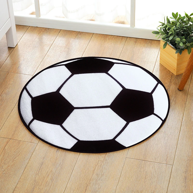 Hot New Round football Carpet Living Room Parlor Mats Children Kids Boys Bedroom Chair Rugs Bath boy 60cm | Дом и сад