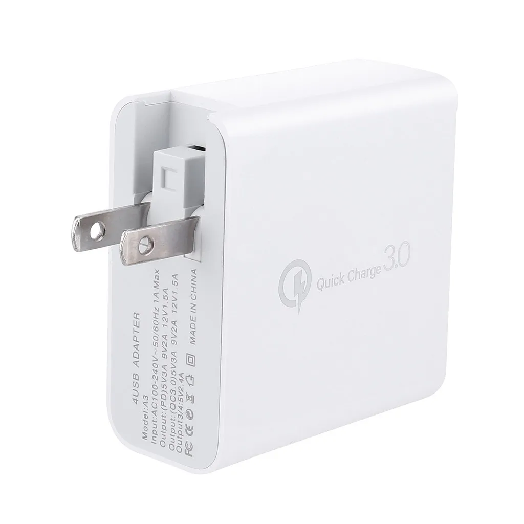 USB QC 3,0 18 Вт Быстрая быстрая зарядка USB-C настенное зарядное устройство адаптер для iPhone 11/11 Pro 3 порта быстрое настенное зарядное устройство адаптер для сотового телефона