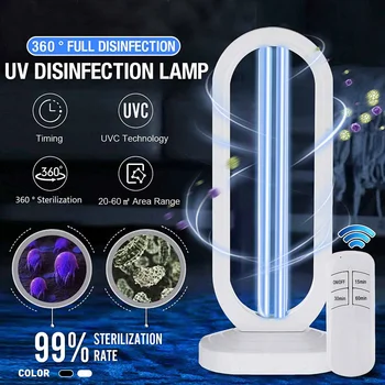 

38W UV Ozone Ultraviolet Lamp Germicidal Timing Light Sterilizer Home AI intelligent Control Kill Mite Disinfection Air Clean