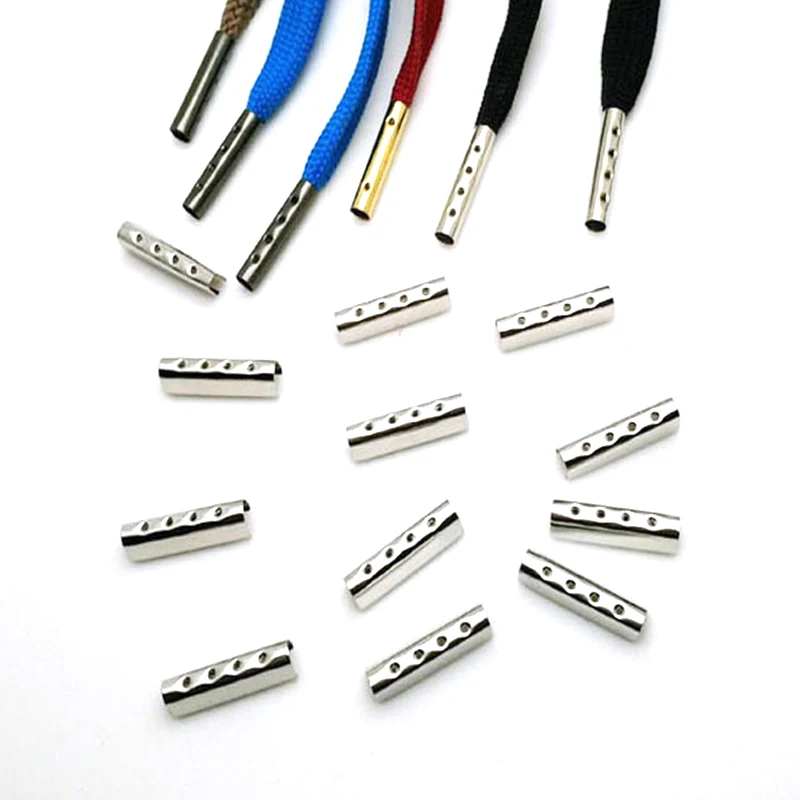 20/50/10PCS Shoelace Head Aglets DIY Shoelaces Repair Shoe Lace Tips Replacement End Shoes Rope Head Rope Tail Clamp Bullet shoelace aglets