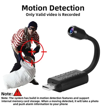 

IP Video HD Smart Mini Wifi USB Camera Real-time Surveillance IP Camera AI Human Detection Loop Recording Mini camera Support