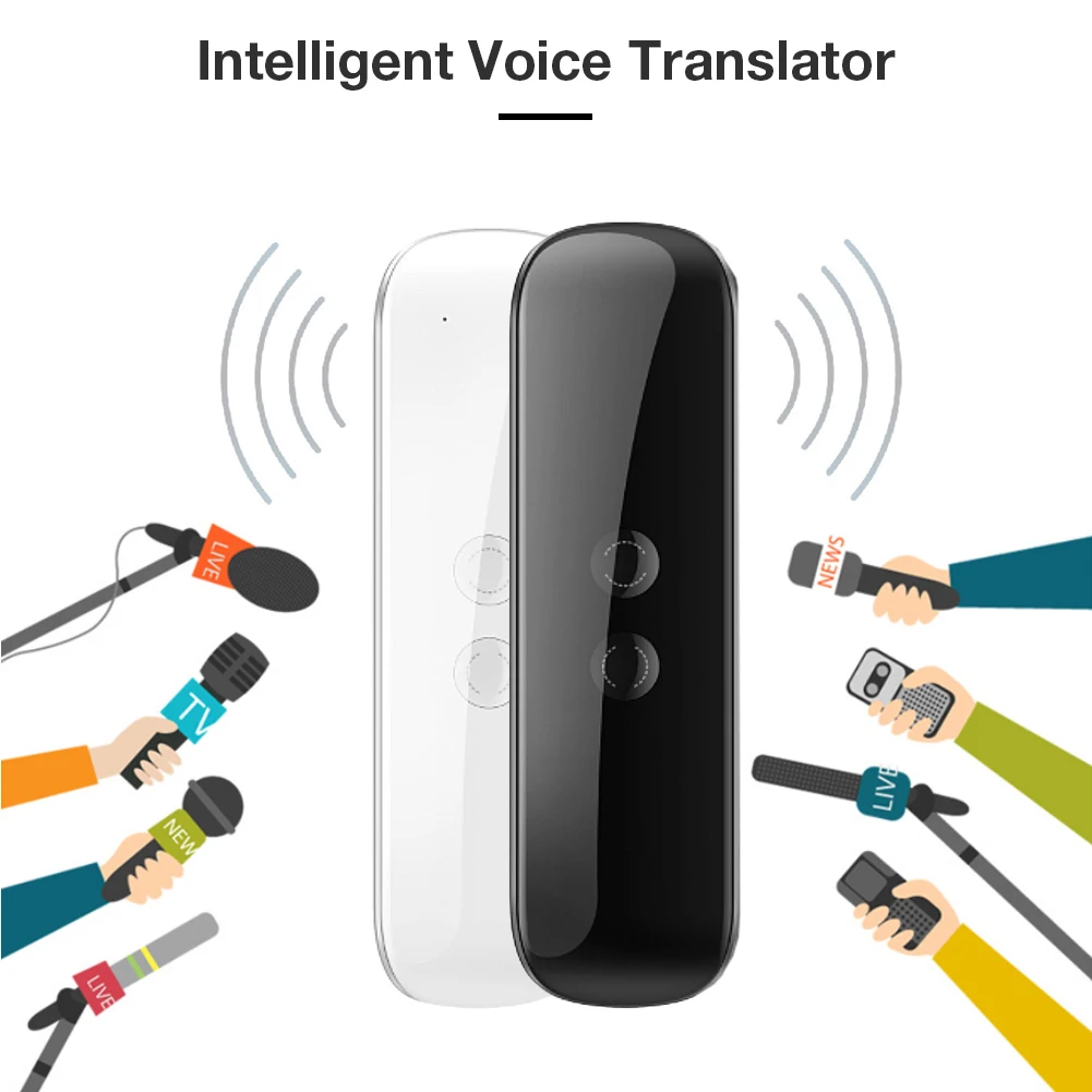 G5 Smart Voice Speech Bluetooth Wireless Translator Two-Way Real Time 40 Multi-Language Translation For Learning Travelling